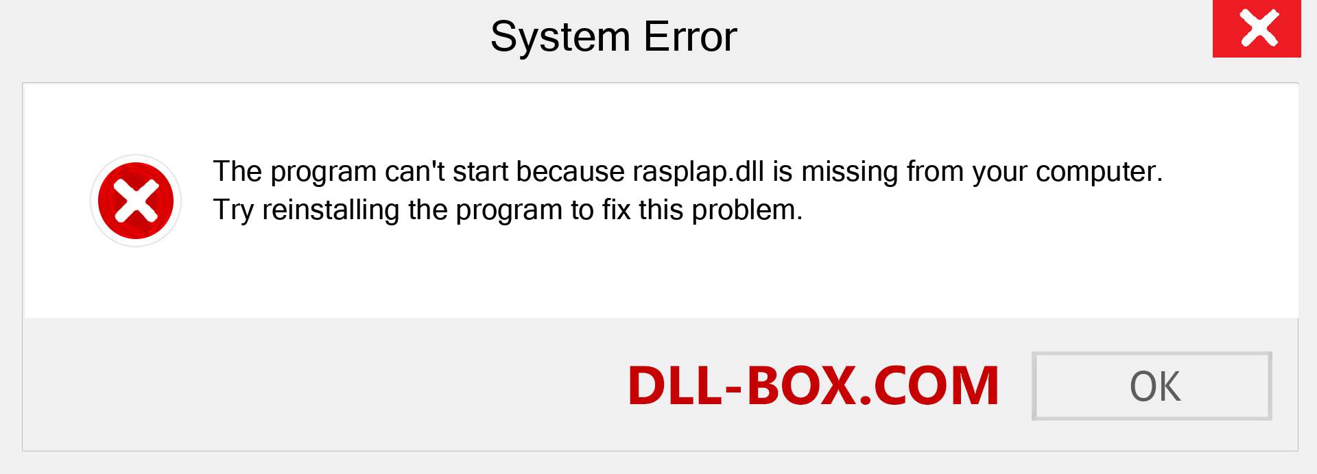  rasplap.dll file is missing?. Download for Windows 7, 8, 10 - Fix  rasplap dll Missing Error on Windows, photos, images